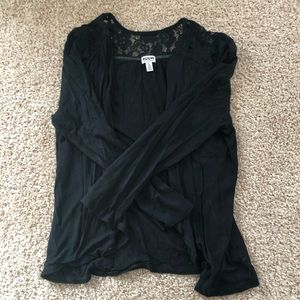 Lacy Black Cardigan Shawl Kids Large 12